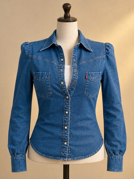 Levi's Tops - Levi's Blue Denim Button-Down Shirt